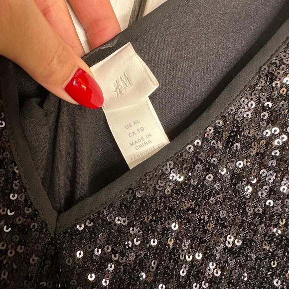 Black Sequinned Party Dress H&M - Picture 2 of 3